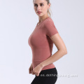 Camisas de entrenamiento sin costuras para mujer